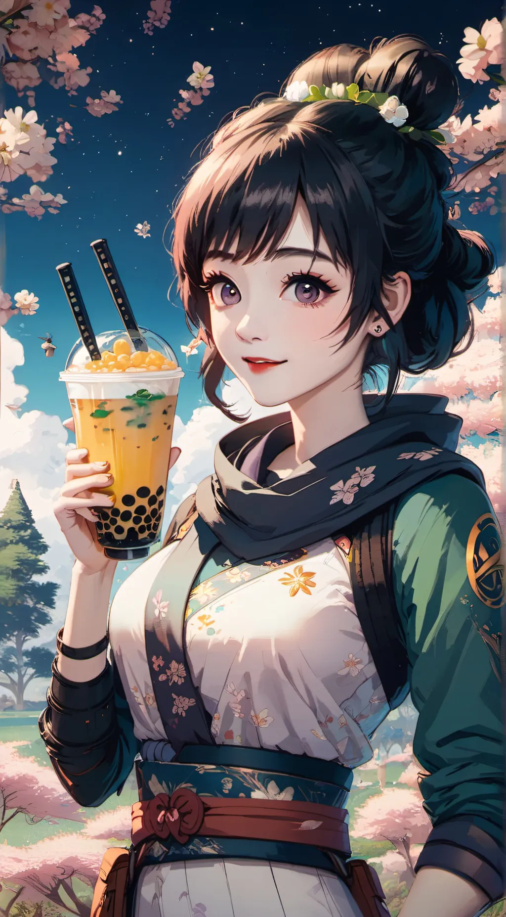 ai character: just boba  background