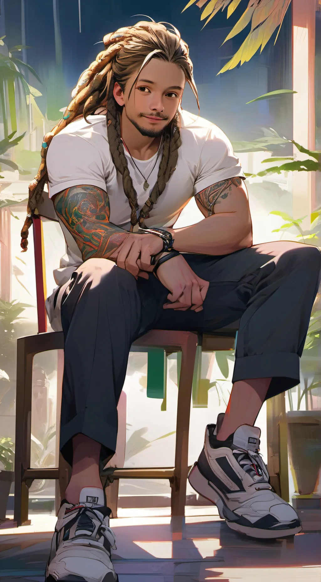 ai character: Leo background