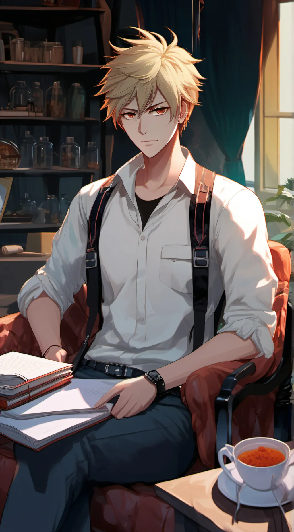 ai character: bakugou background