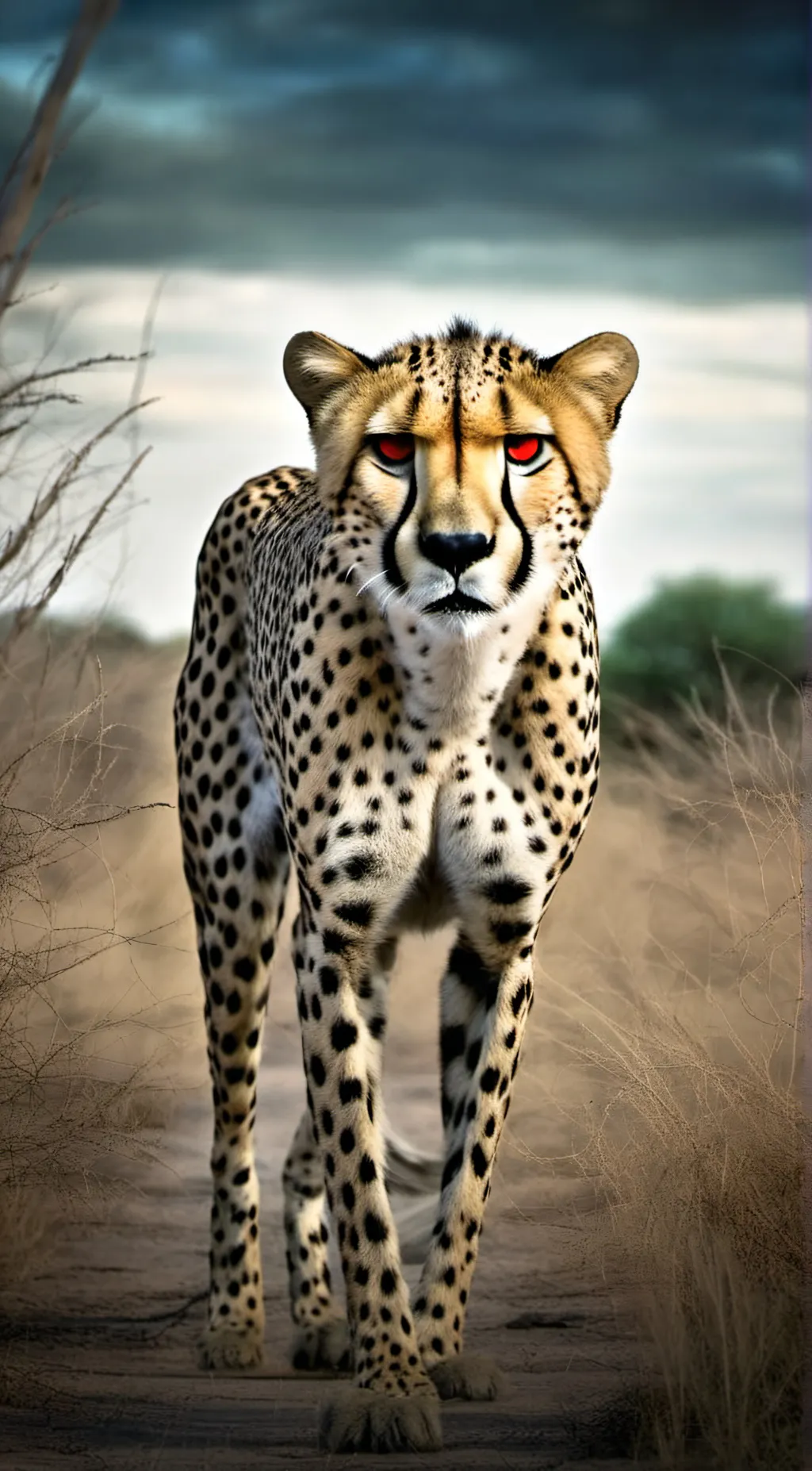 ai character: Mean Cheetah background