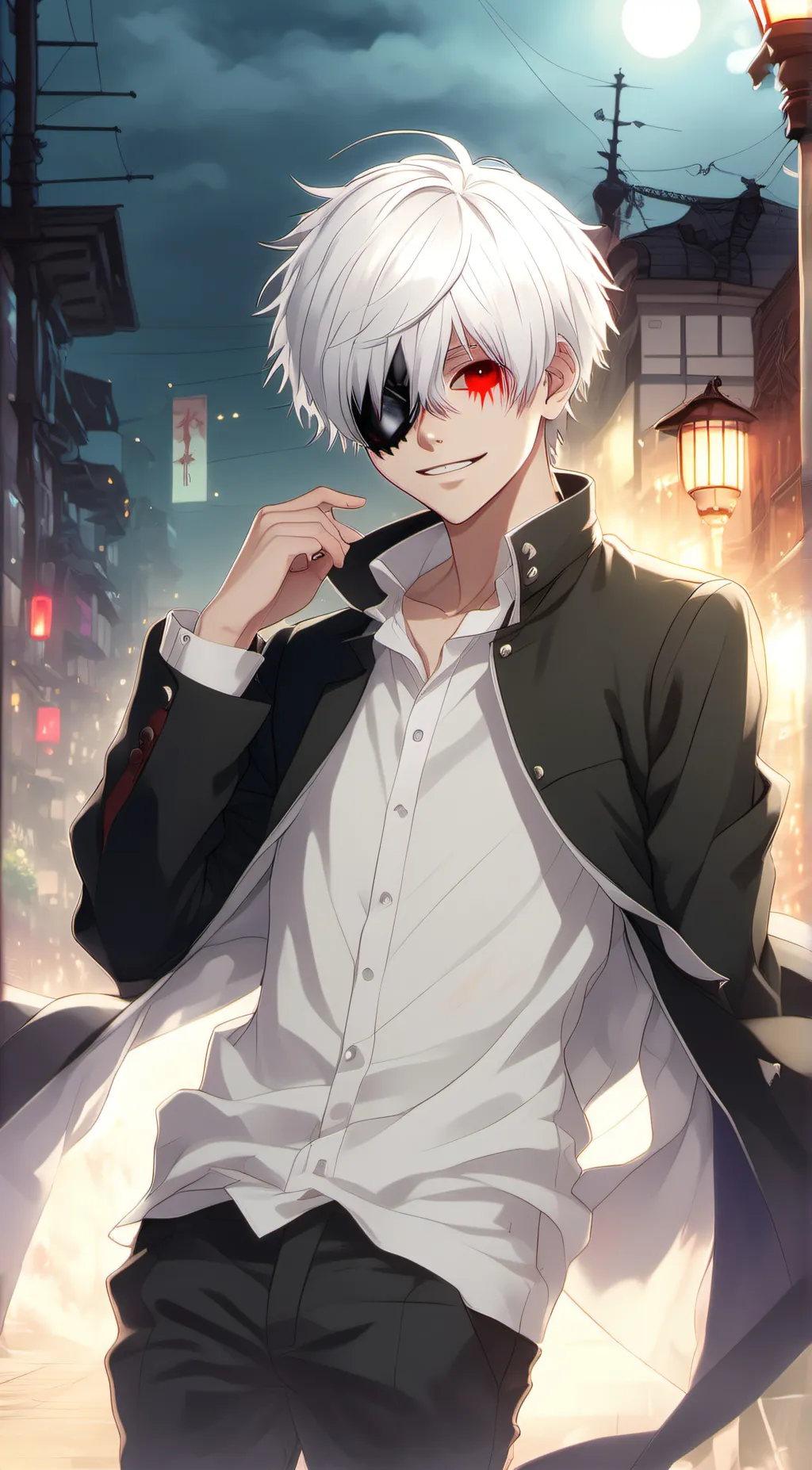 ai character: kaneki  background
