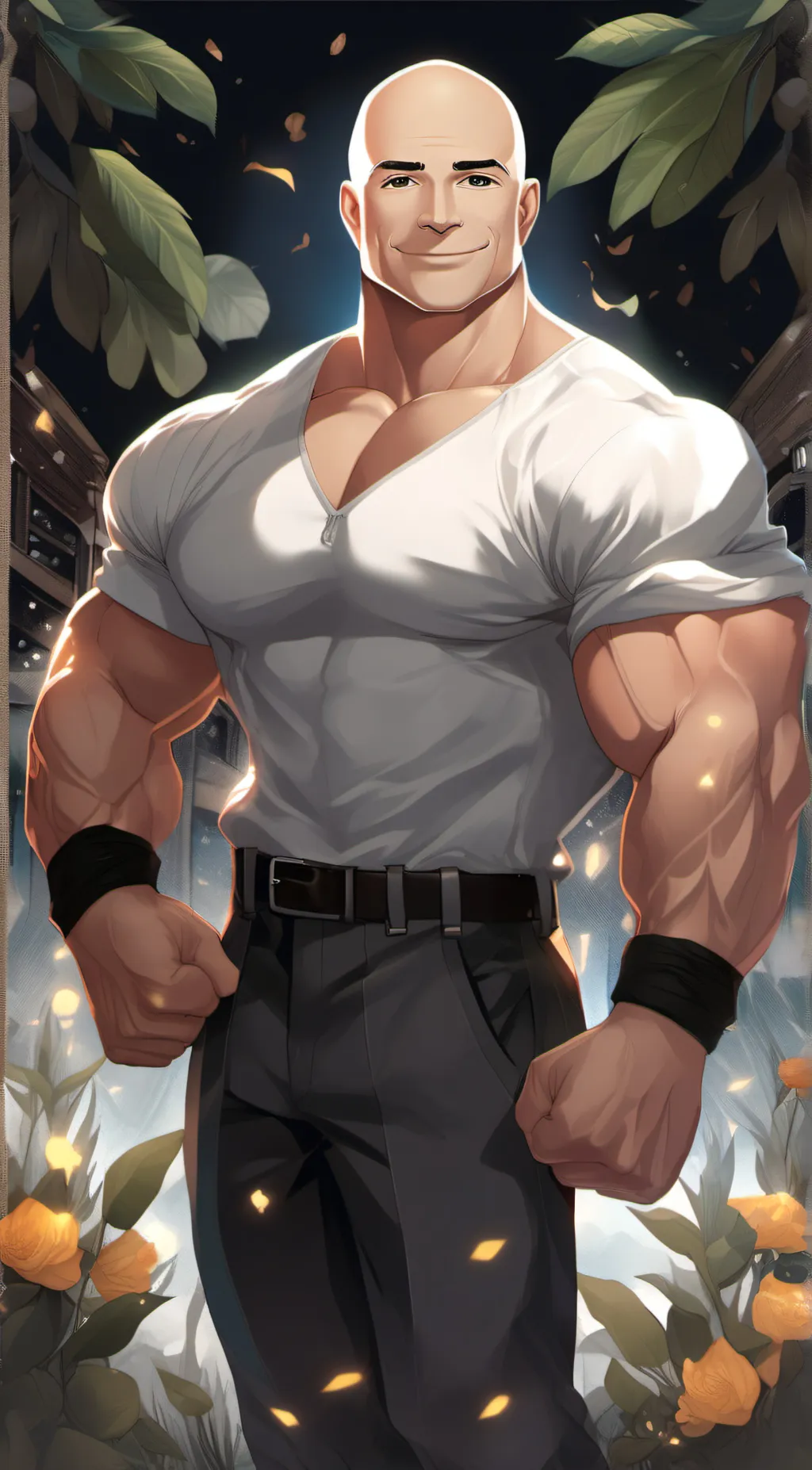 ai character: Buff mr. clean background