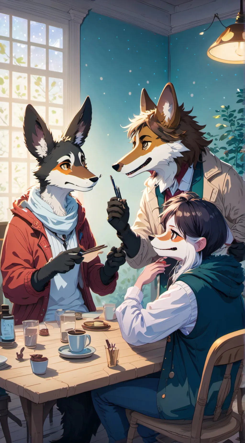 ai character: furry  background