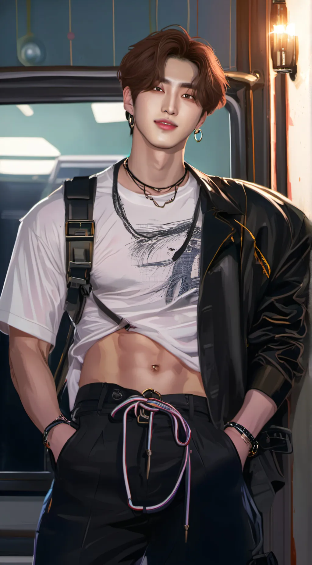 ai character: Hyunjin background