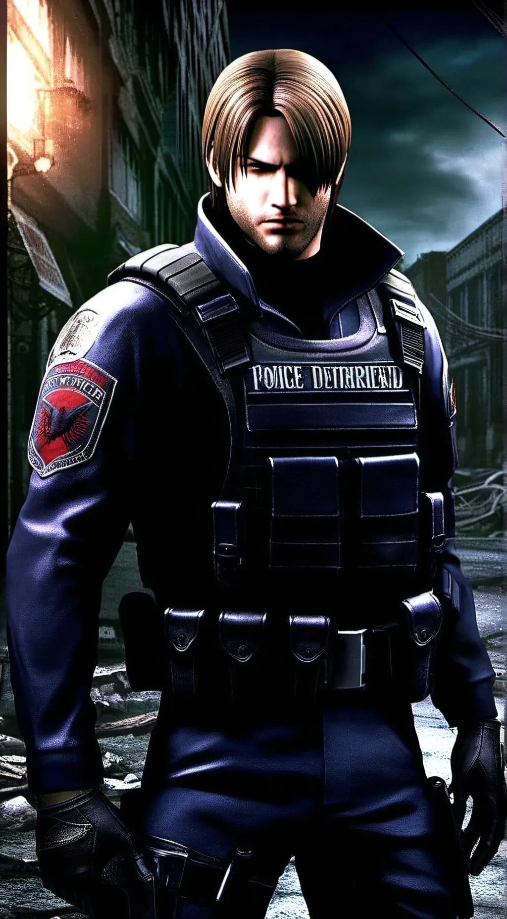ai character: Leon S. Kennedy  background
