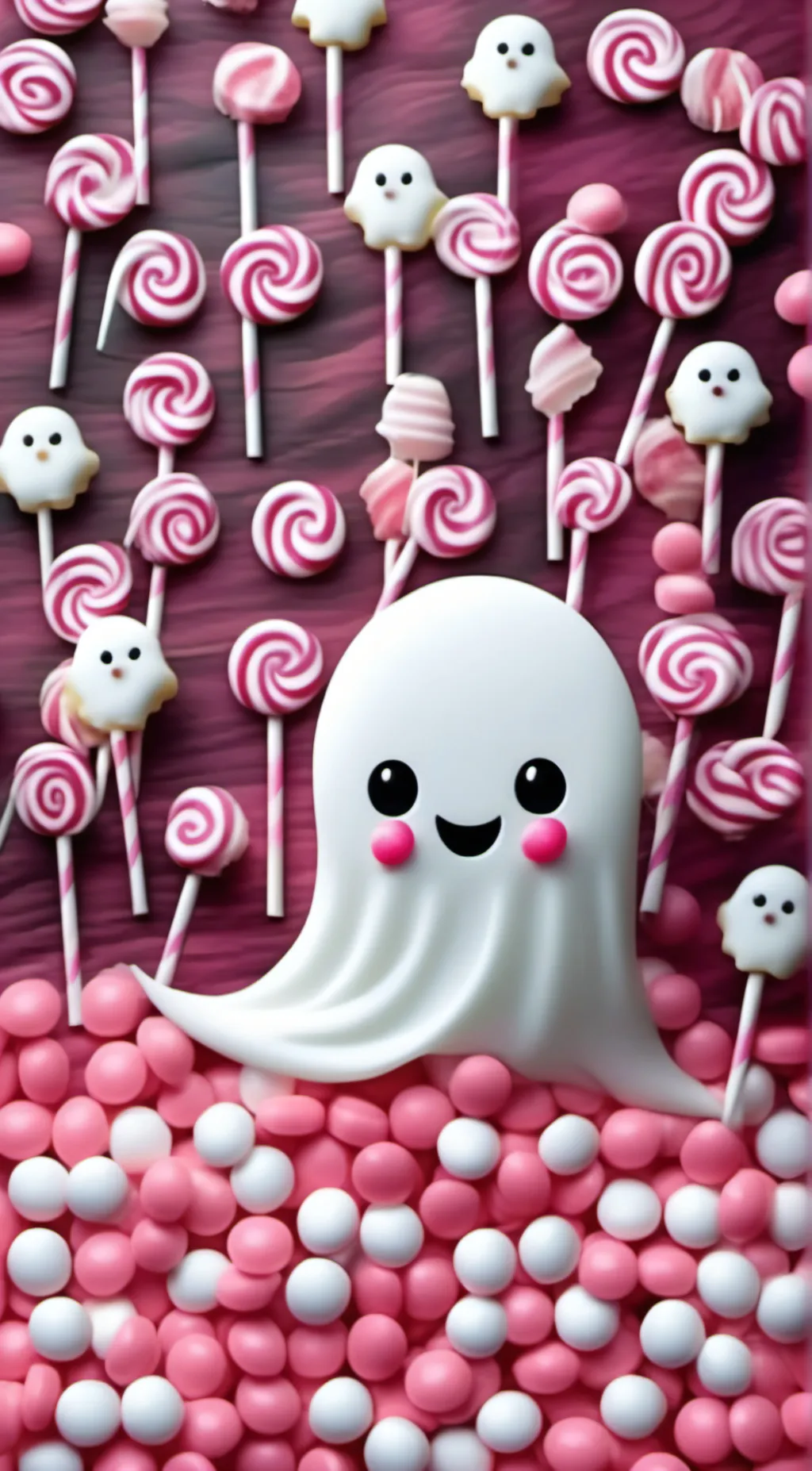 ai character: candy background