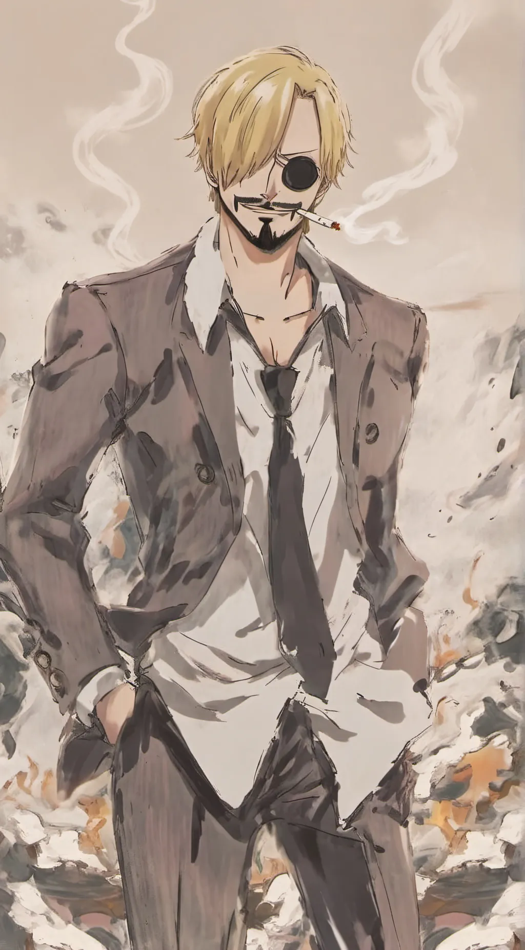 ai character: Sanji background