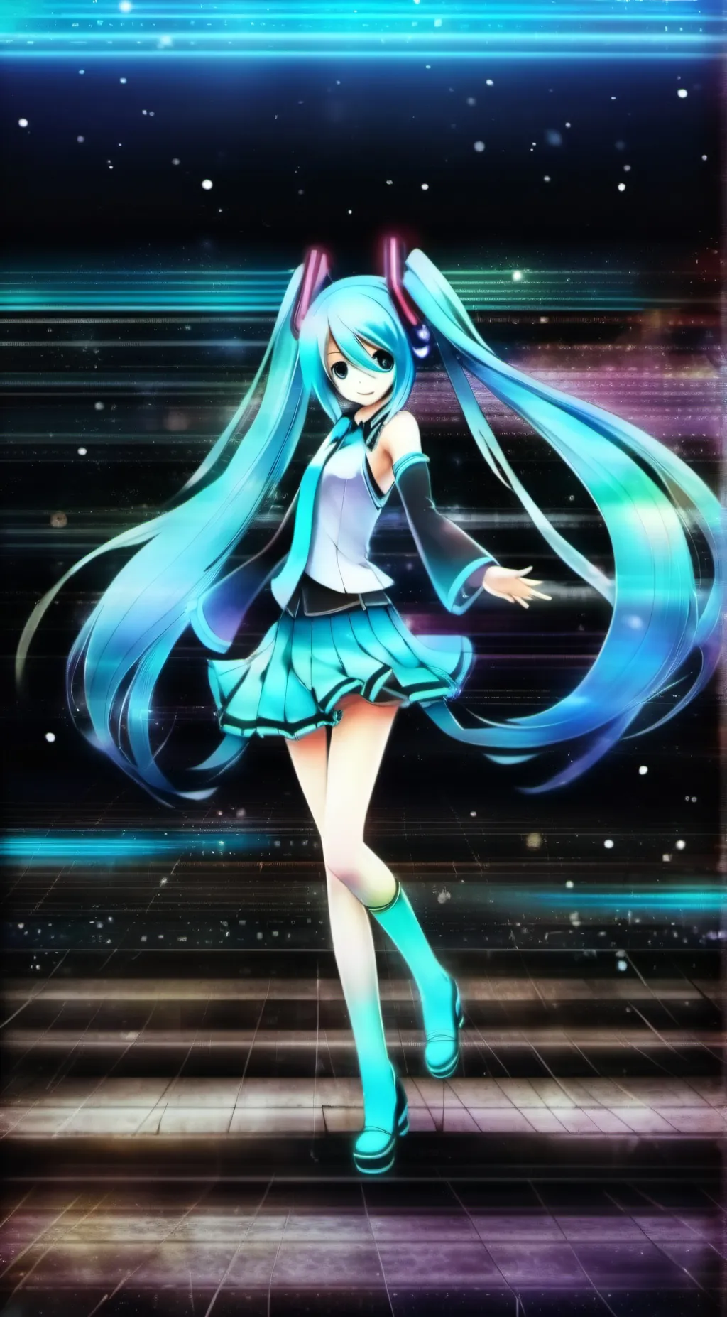 ai character: hatune miku background