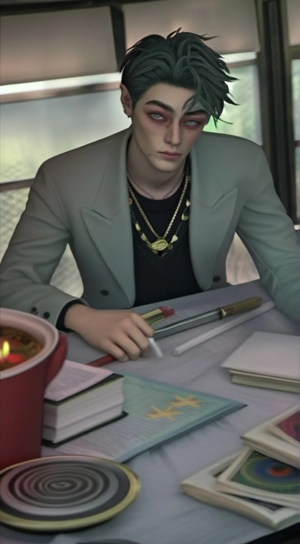 ai character: Lukas  background