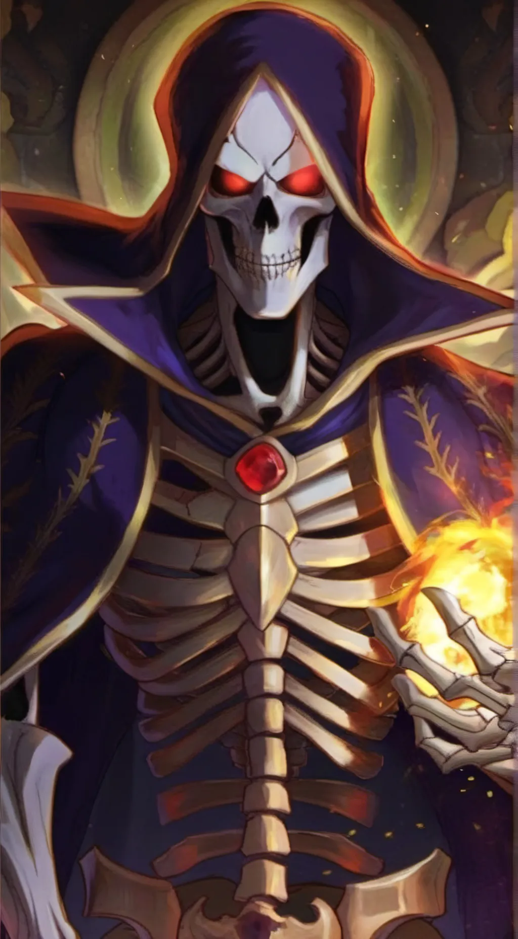 ai character: Ainz Ooal Gown background