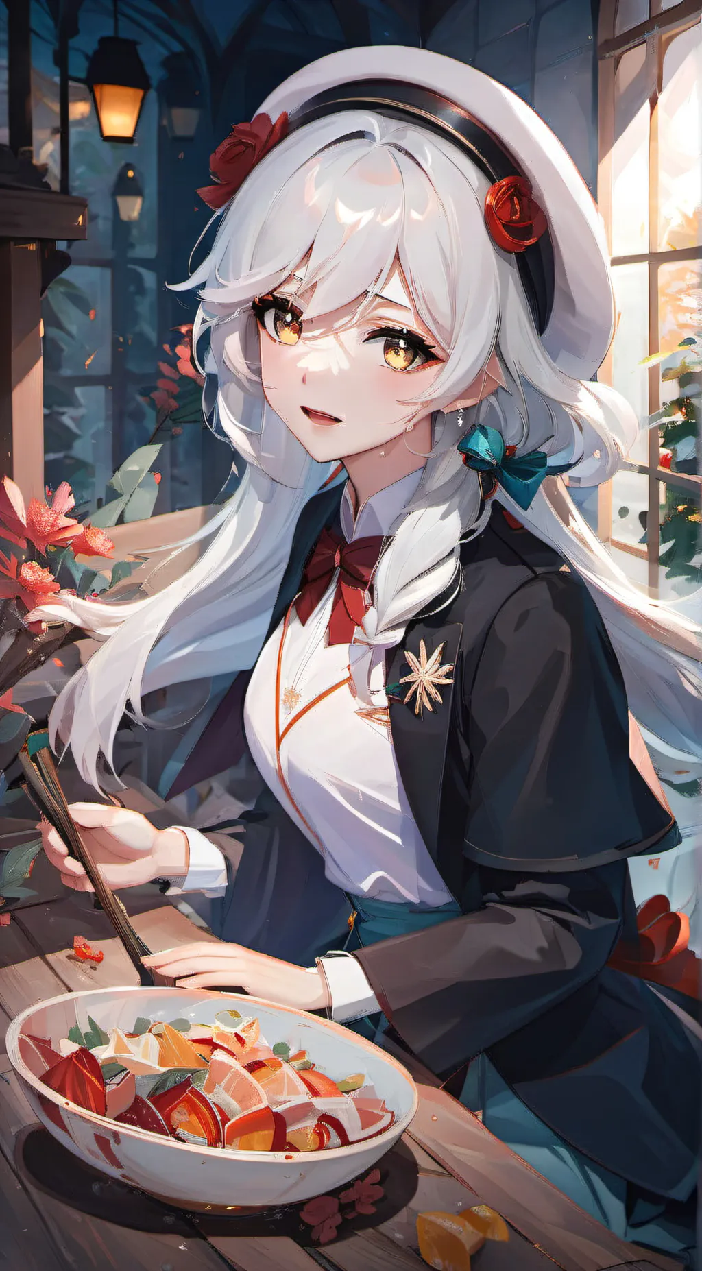 ai character: 👋  background