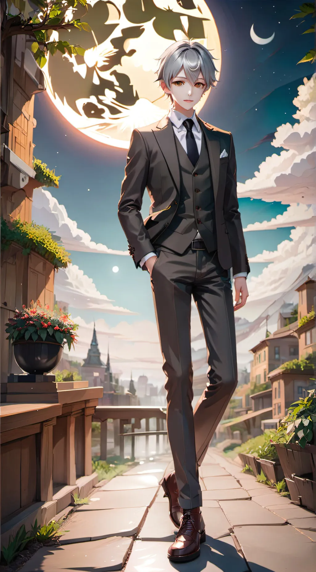 ai character: Ash ~♡♥︎ background