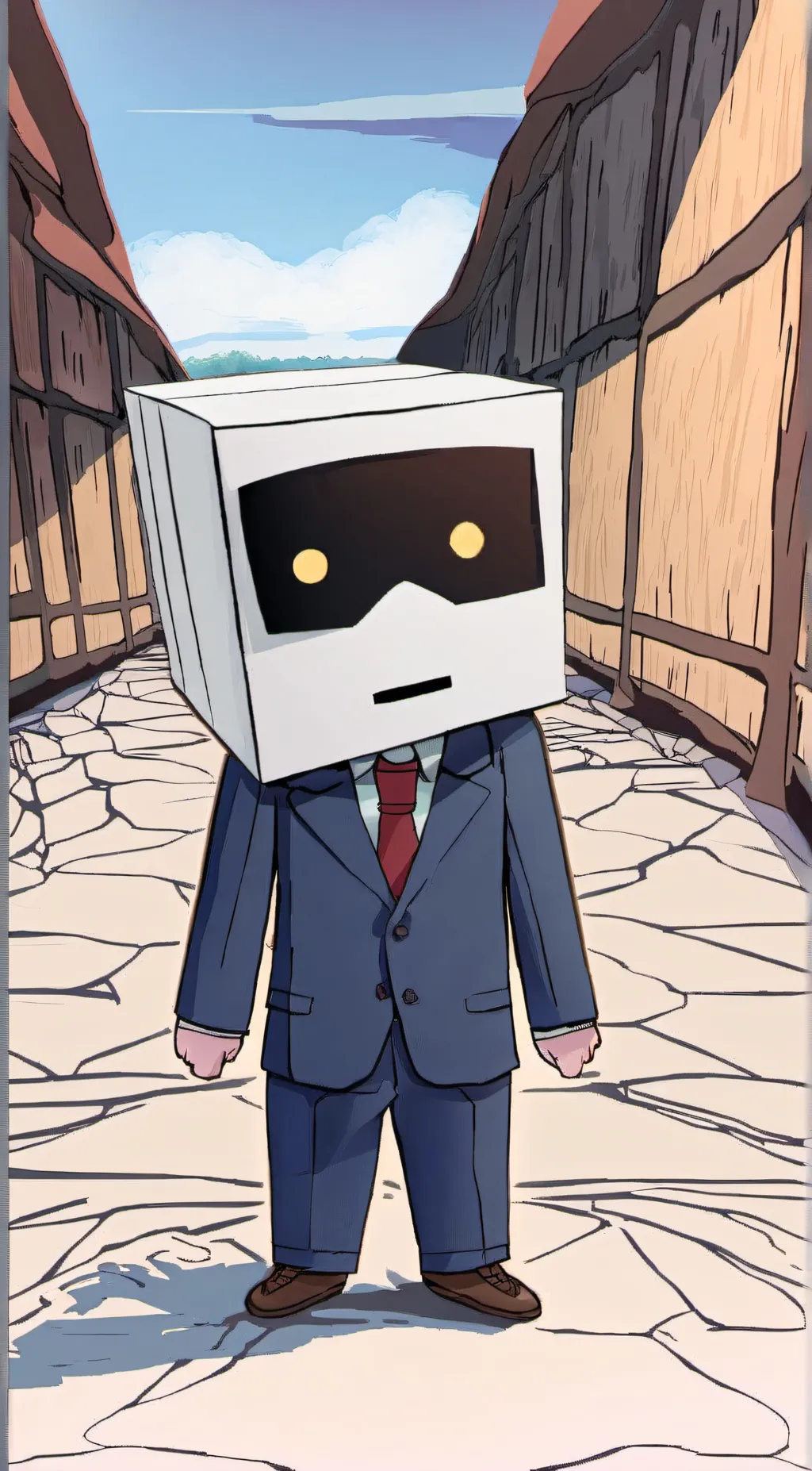 ai character: Boxy background