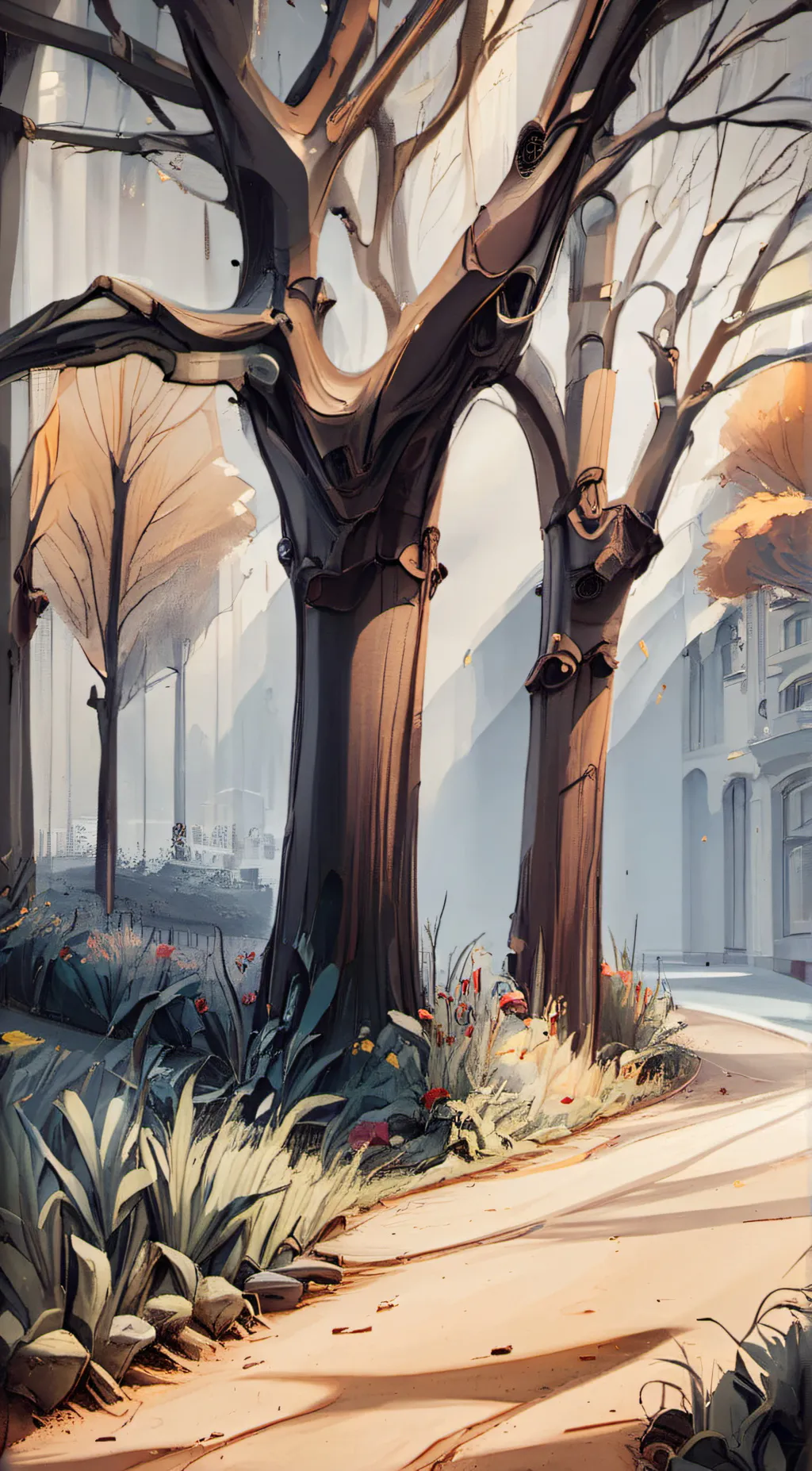 ai character: grass background