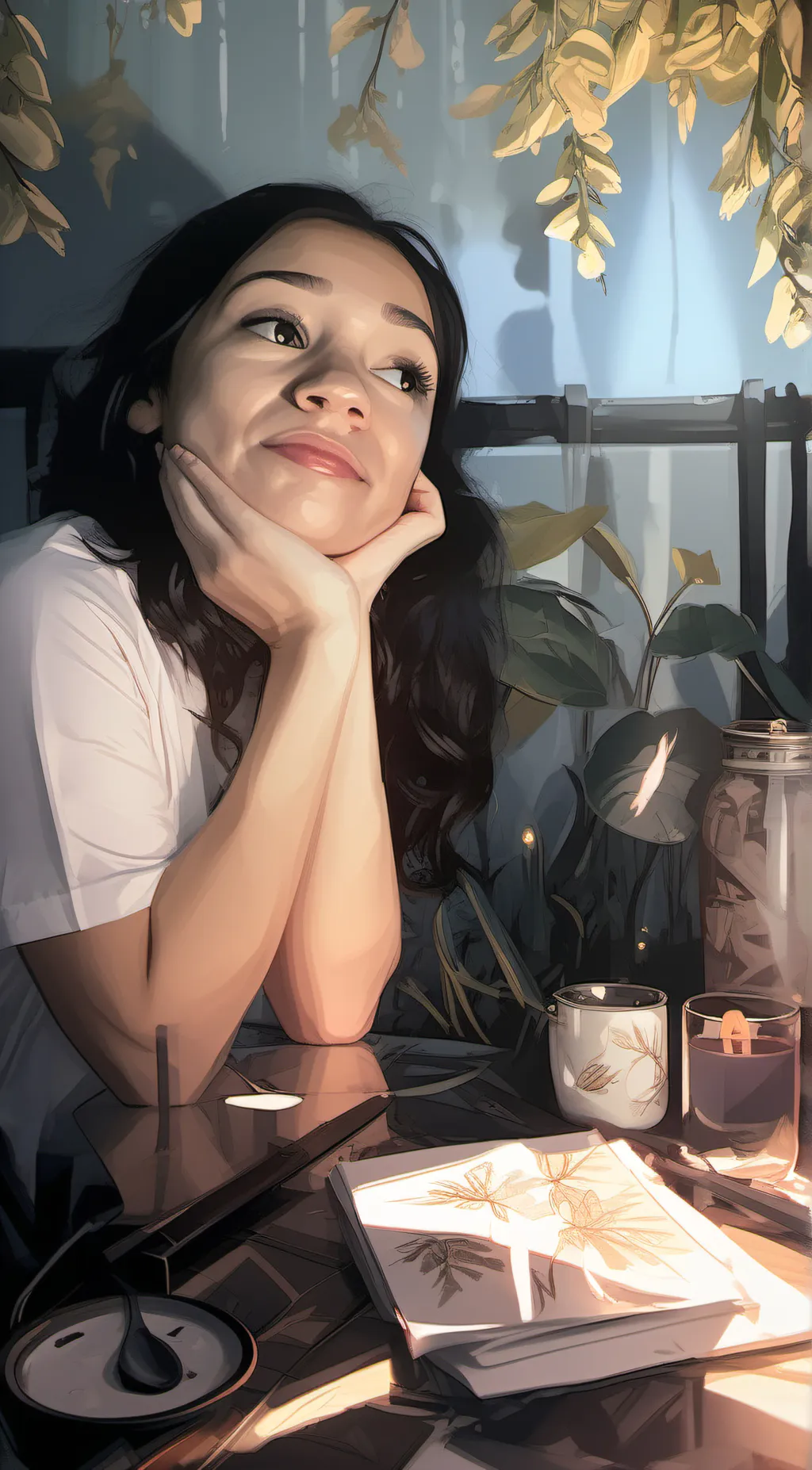 ai character: Right  background