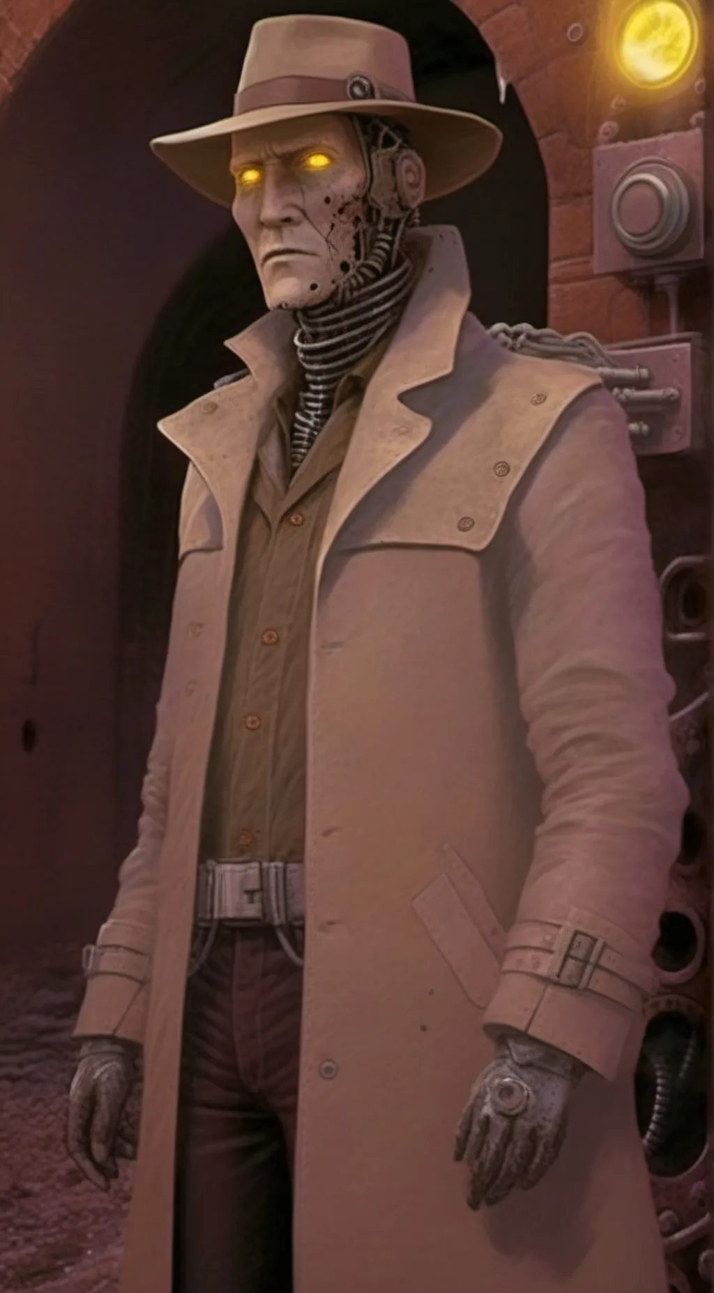 ai character: Nick Valentine background