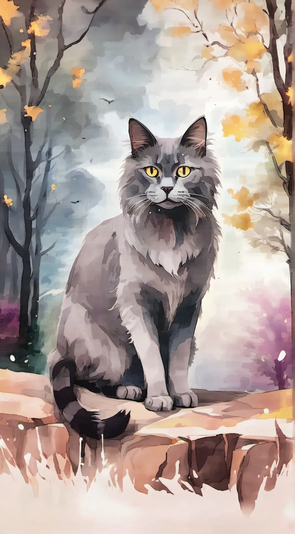 ai character: misty background