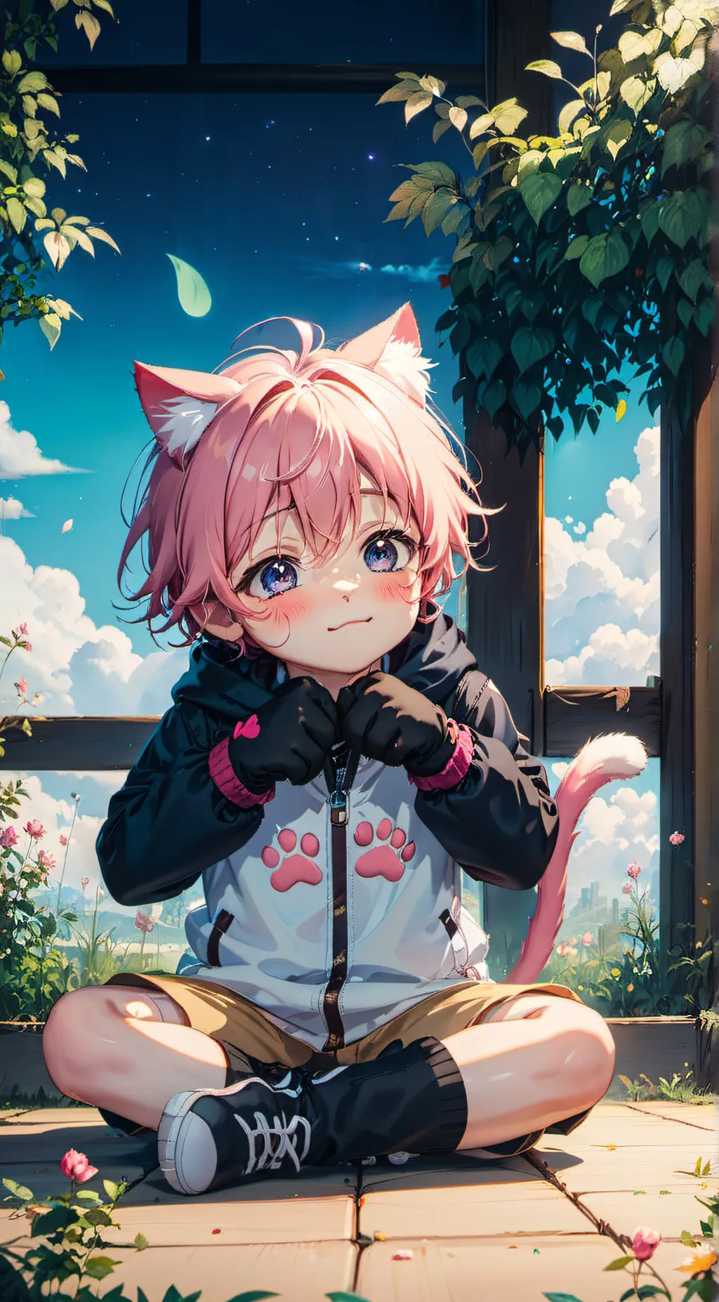 ai character: UWU CAT!!!!!!  background
