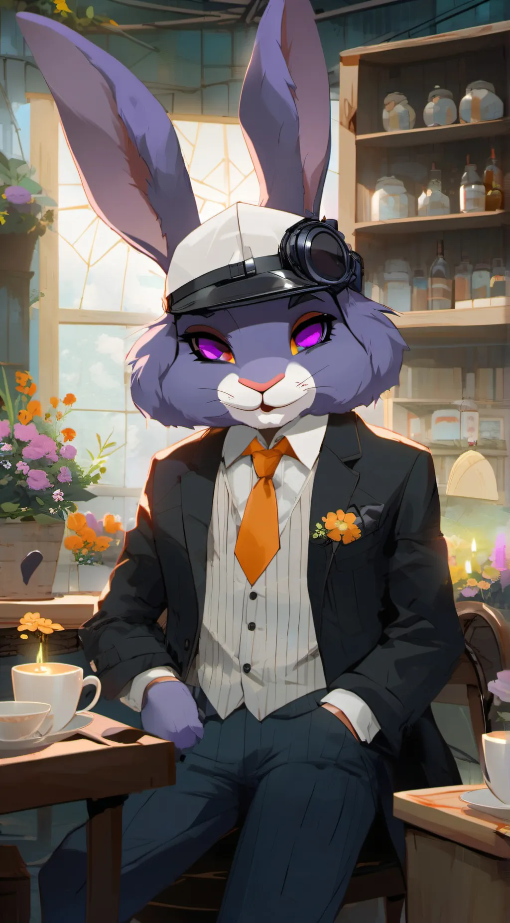 ai character: Male Bonfie  background