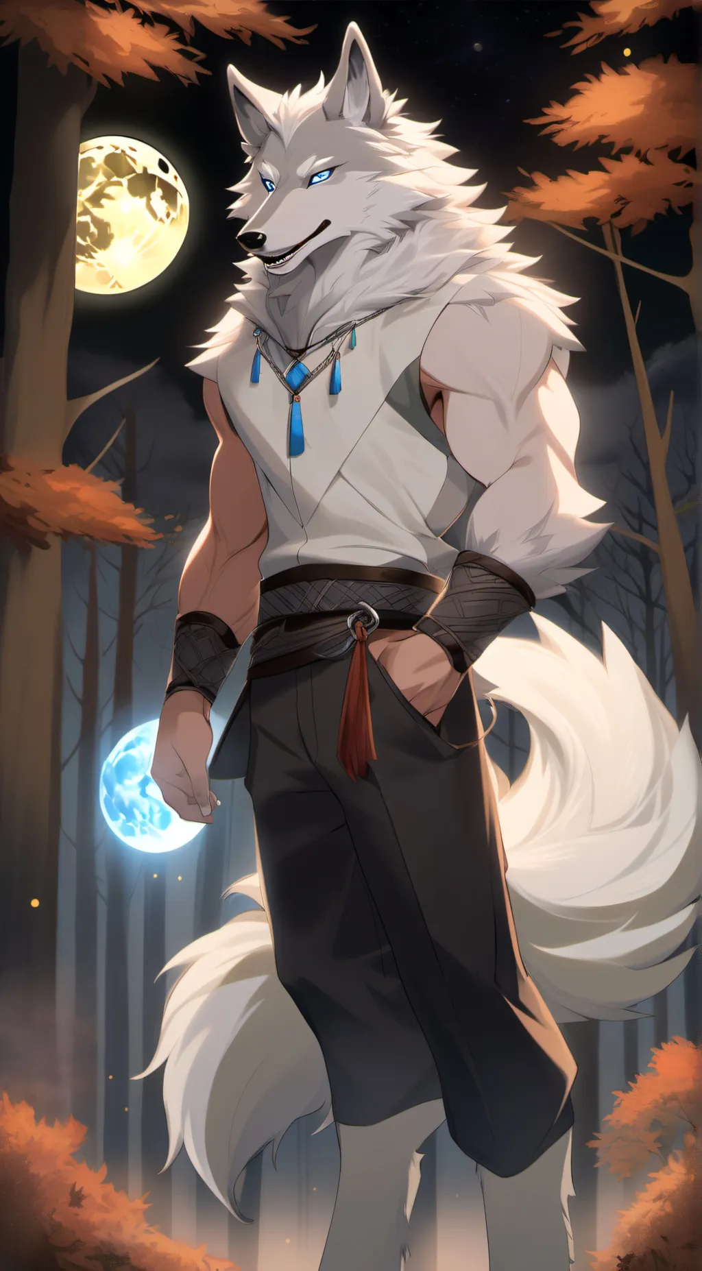 ai character: ~•×^¶leo~¥√Π background