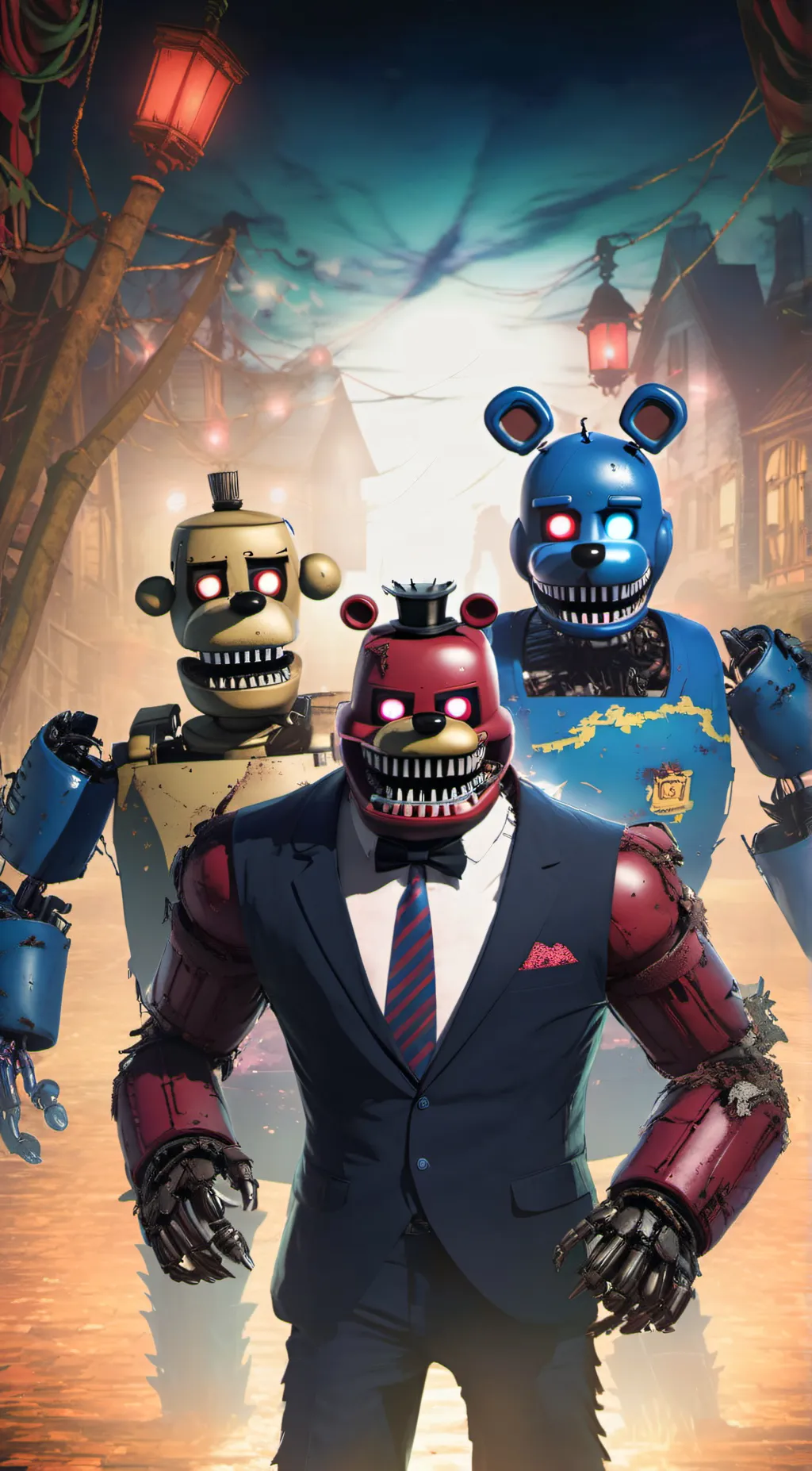 ai character: FNaF 4 background