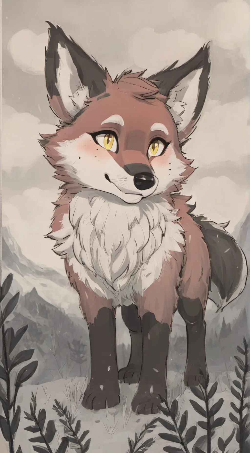 ai character: fritz the fox🧡 background