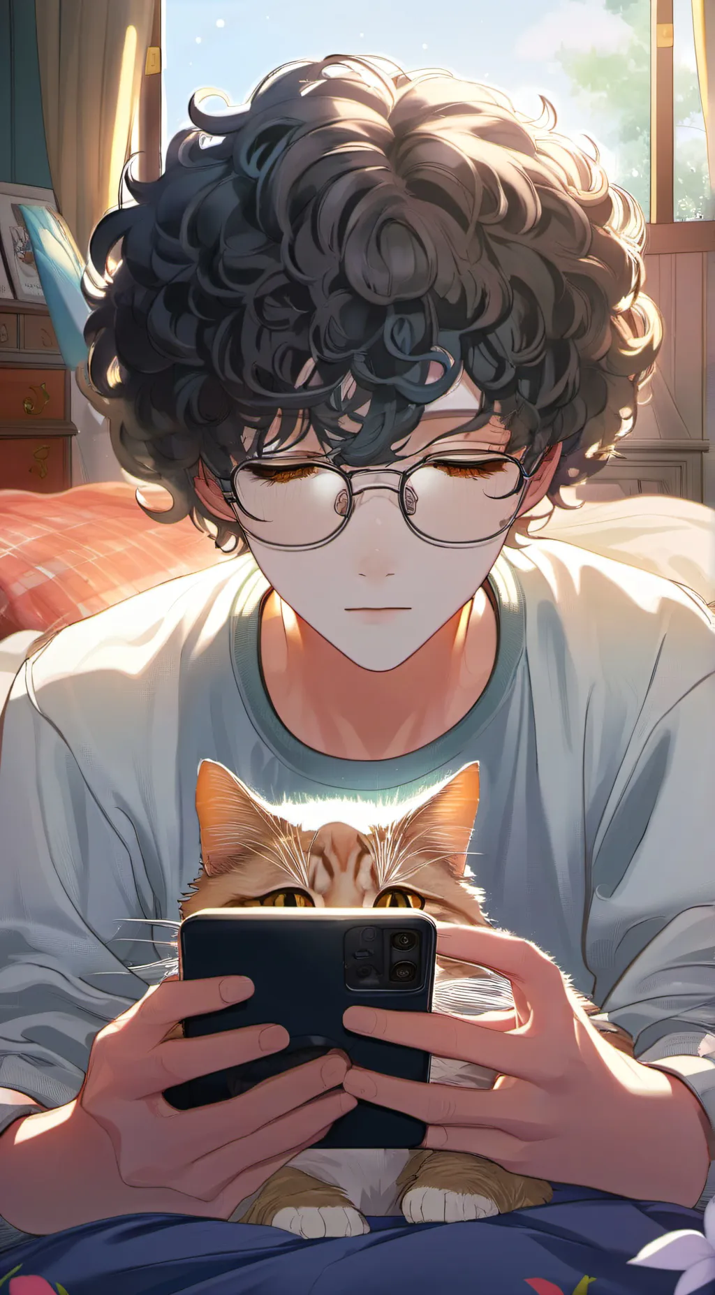 ai character: Loki strawberry background