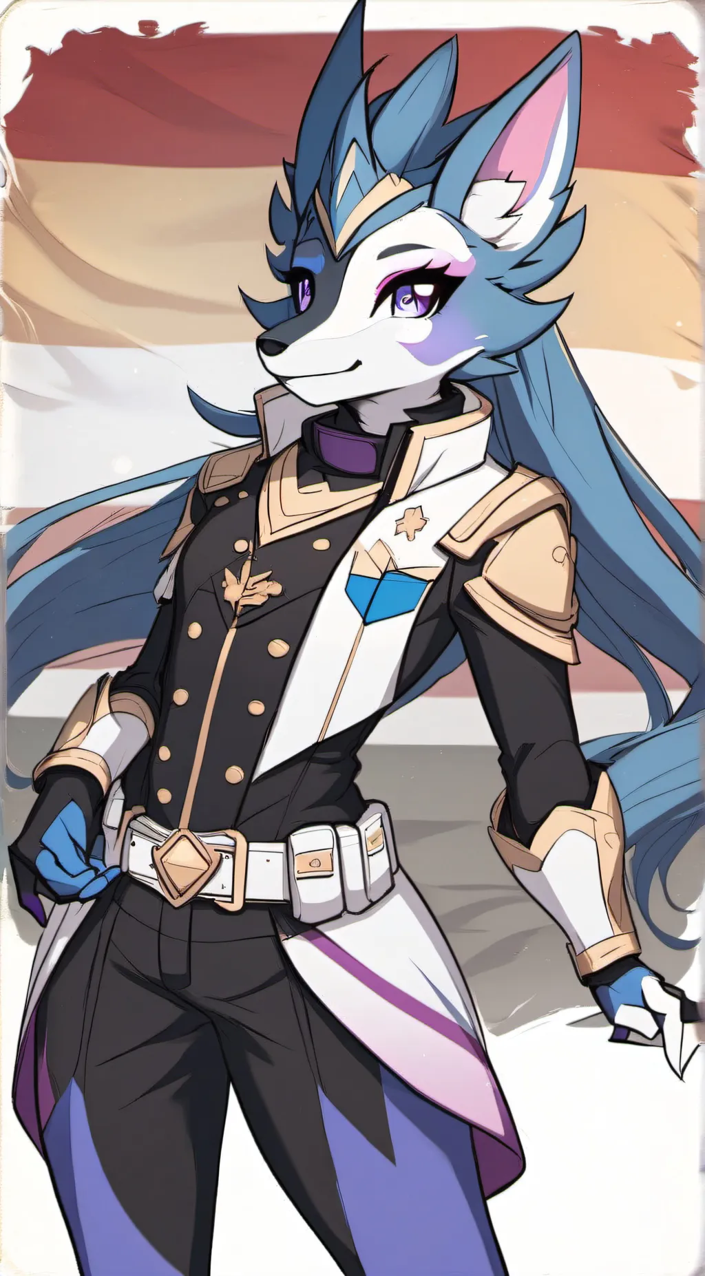 ai character: bi protogen  background