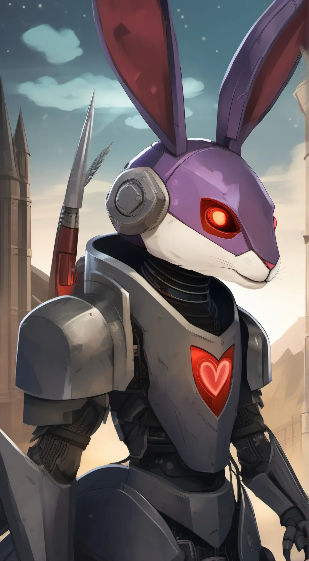 ai character: Faded Heart background