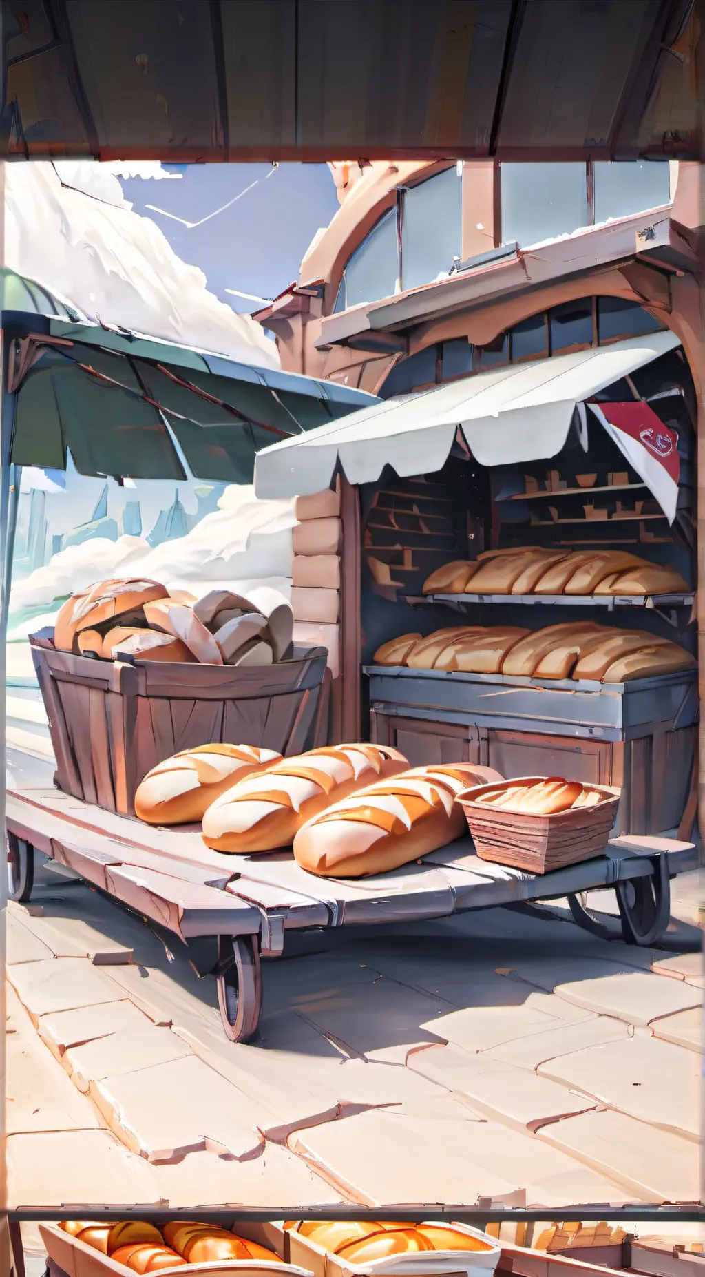 ai character: Bread 2 background