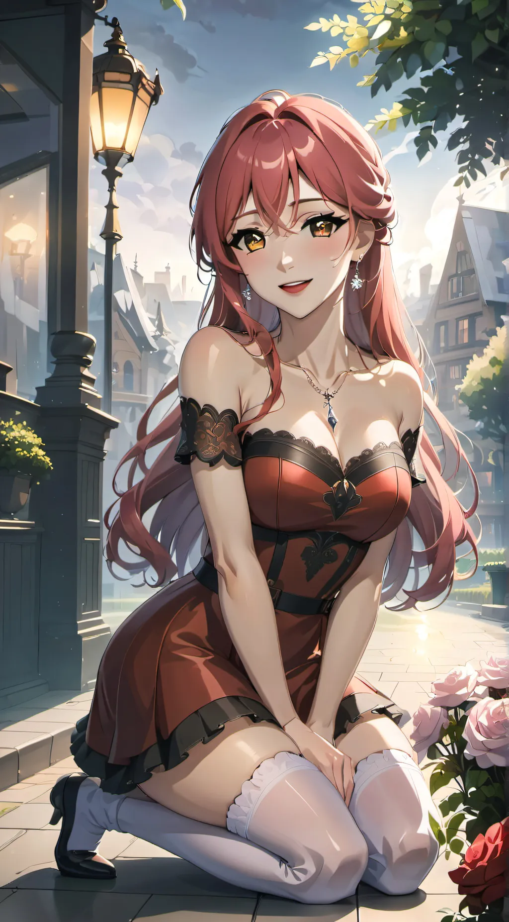 ai character: Rose background