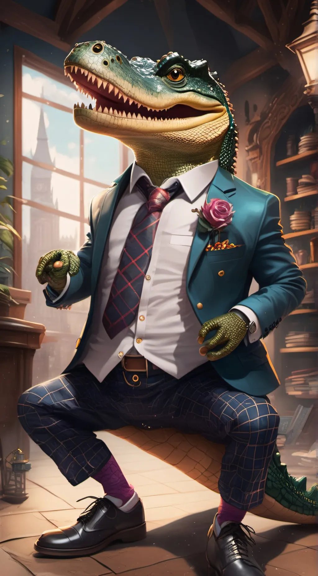 ai character: crock  background