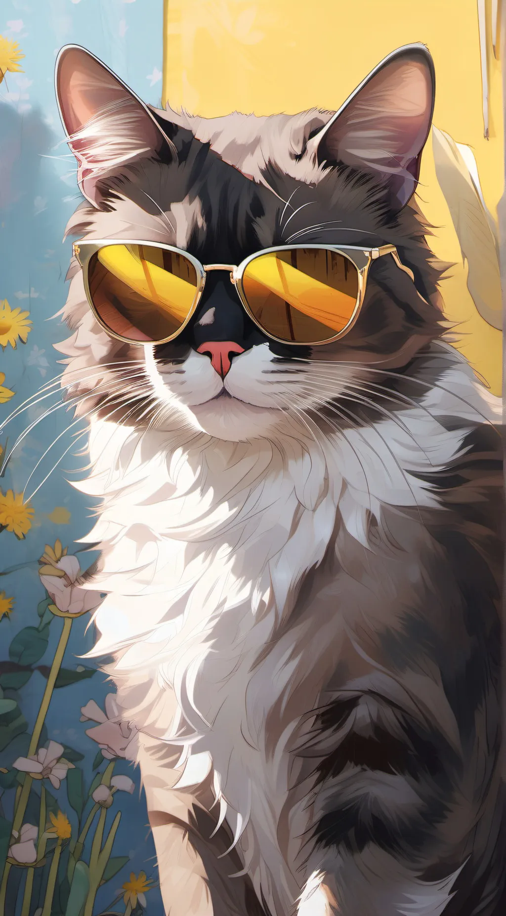 ai character: 😼Thecoolcat😼 background