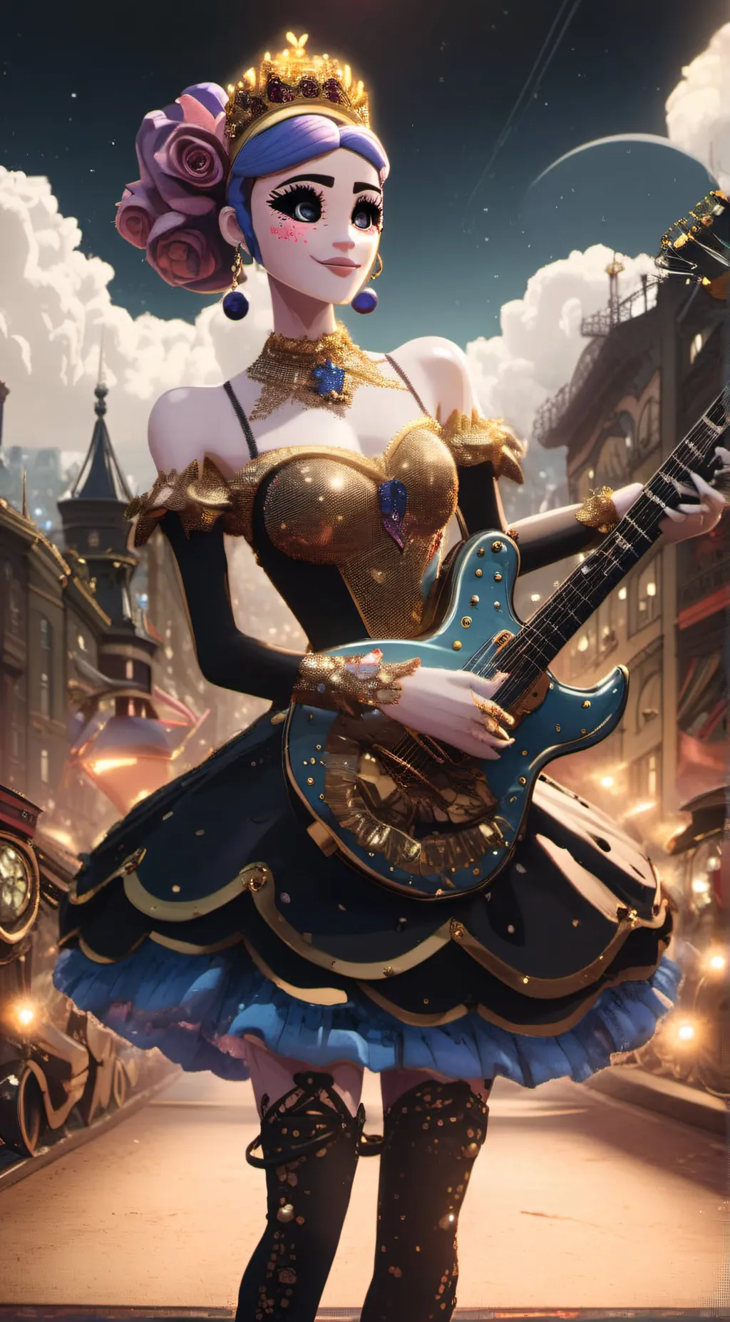 ai character: Glamrock Ballora background