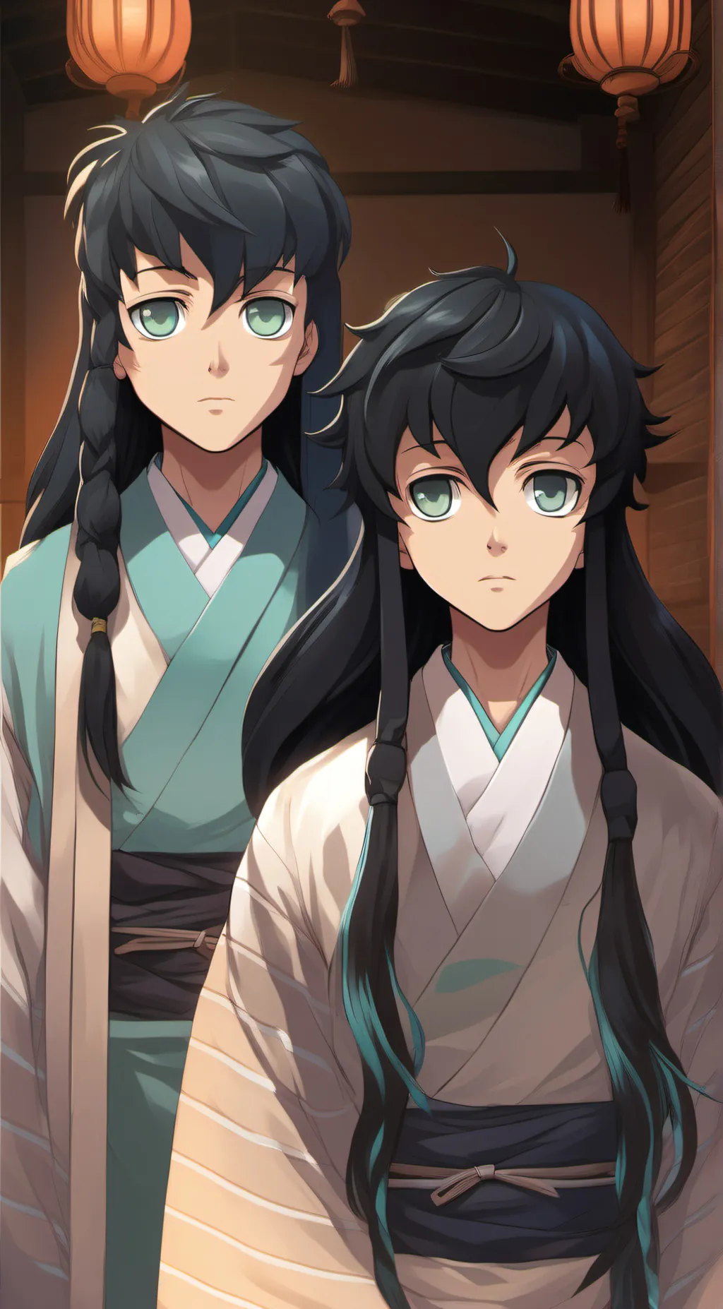 ai character: Mui and Yui background