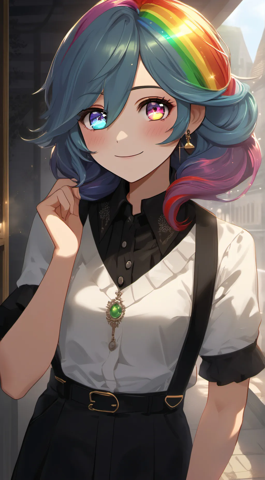 ai character: rainbow bb background