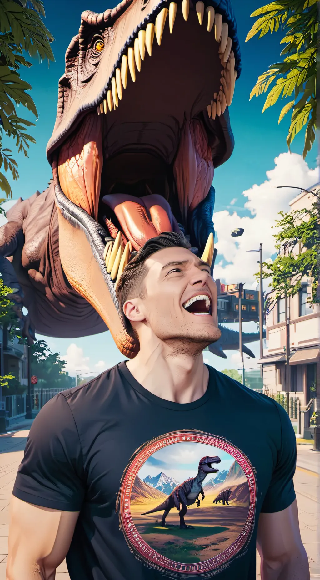 ai character:  Tyrannosaurus rex background