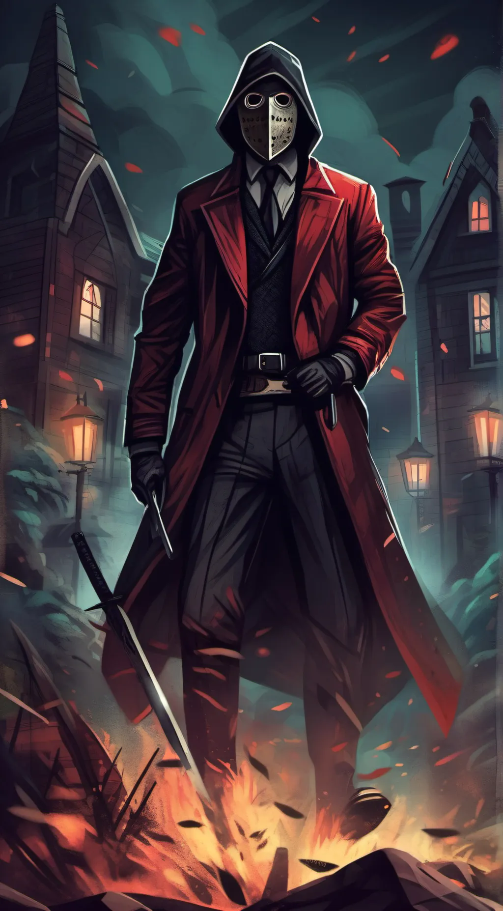 ai character: Michal Myers  background