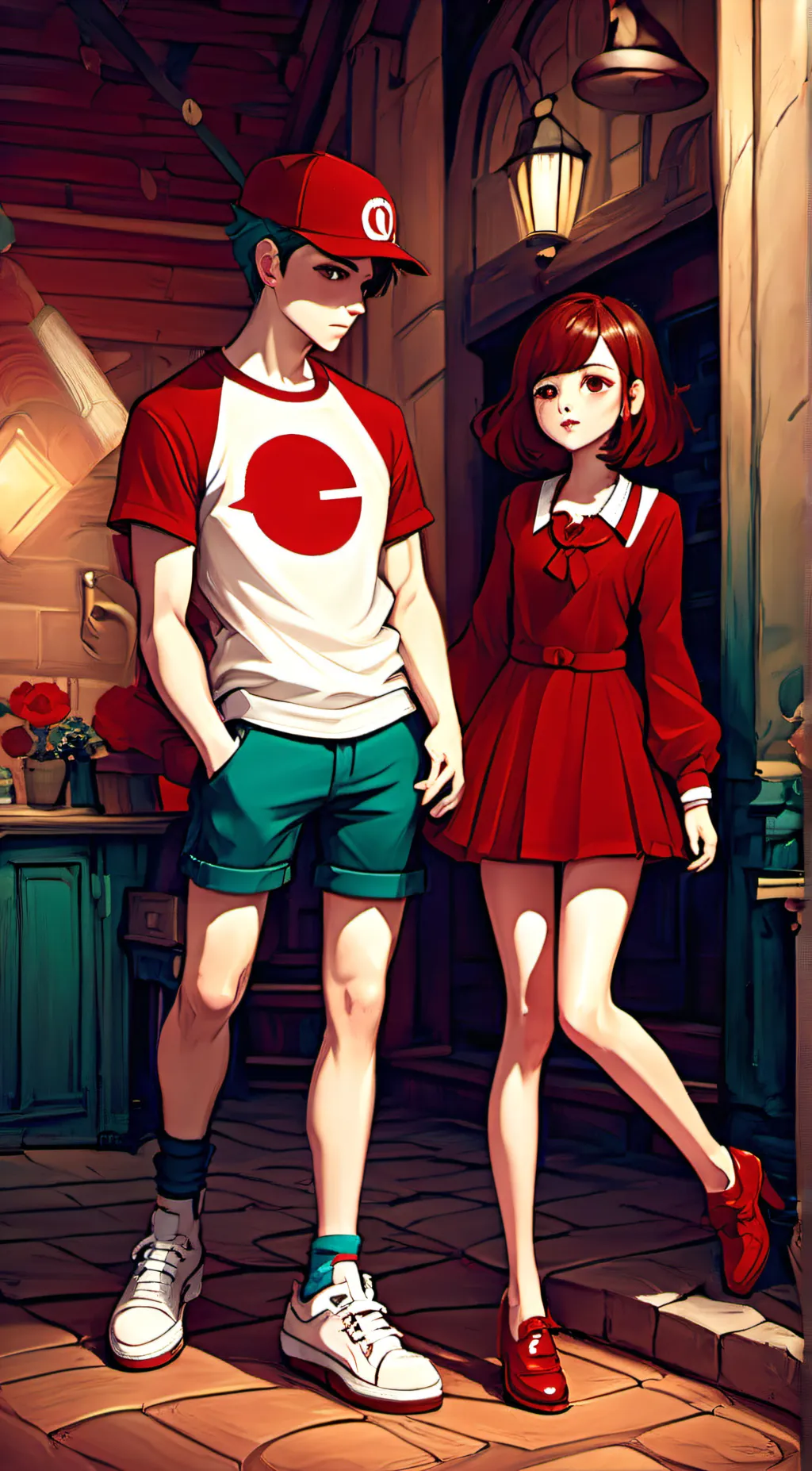 ai character: Fnf bf and gf background