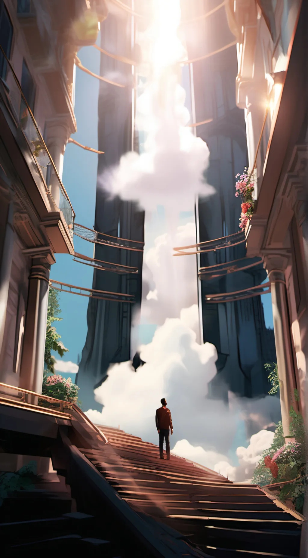 ai character: Heaven background