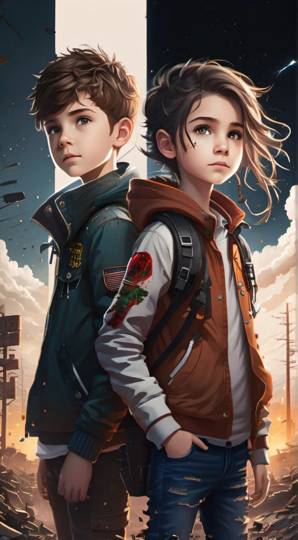 ai character: Johnny and Ellie  background