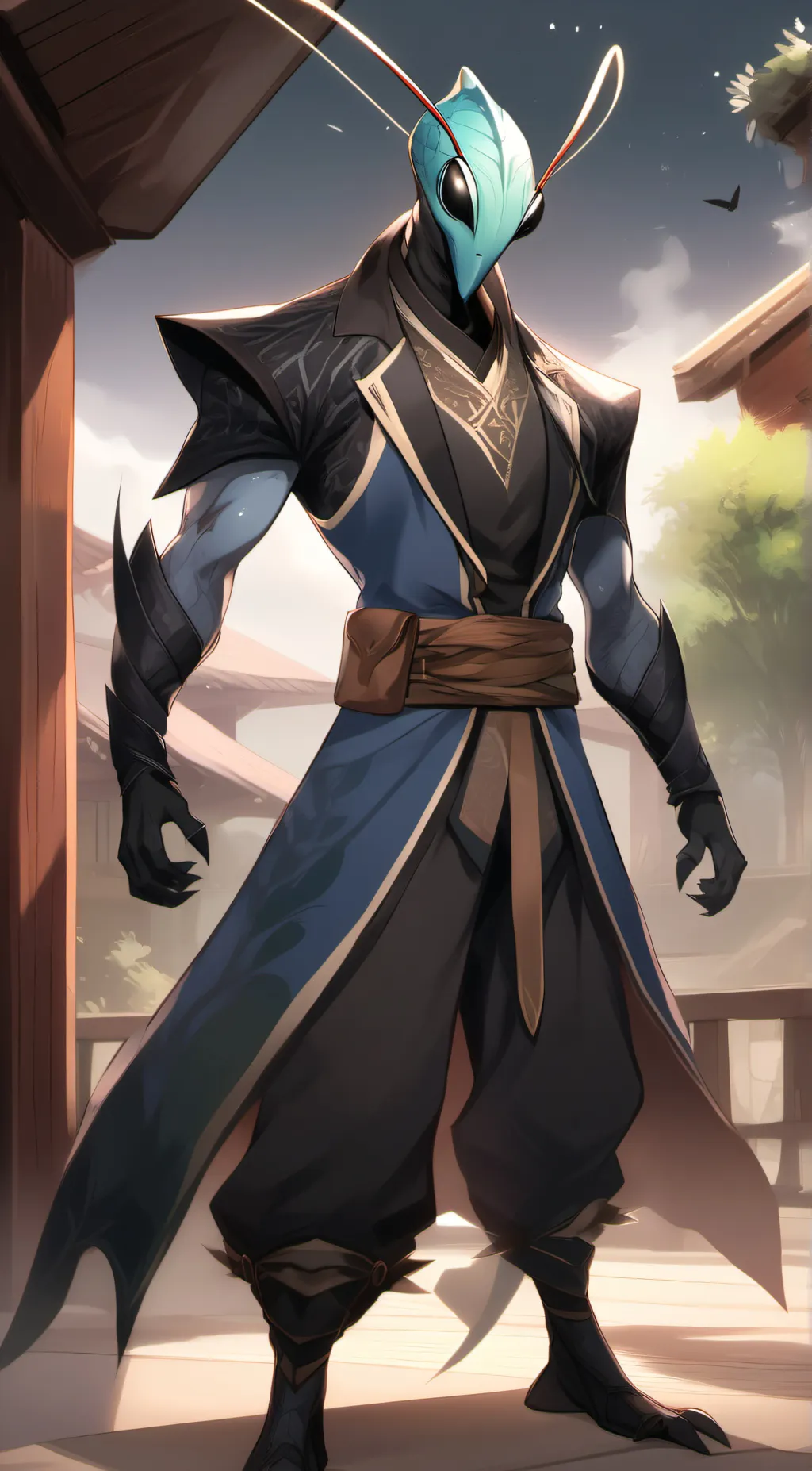 ai character: wood warrior zorak background