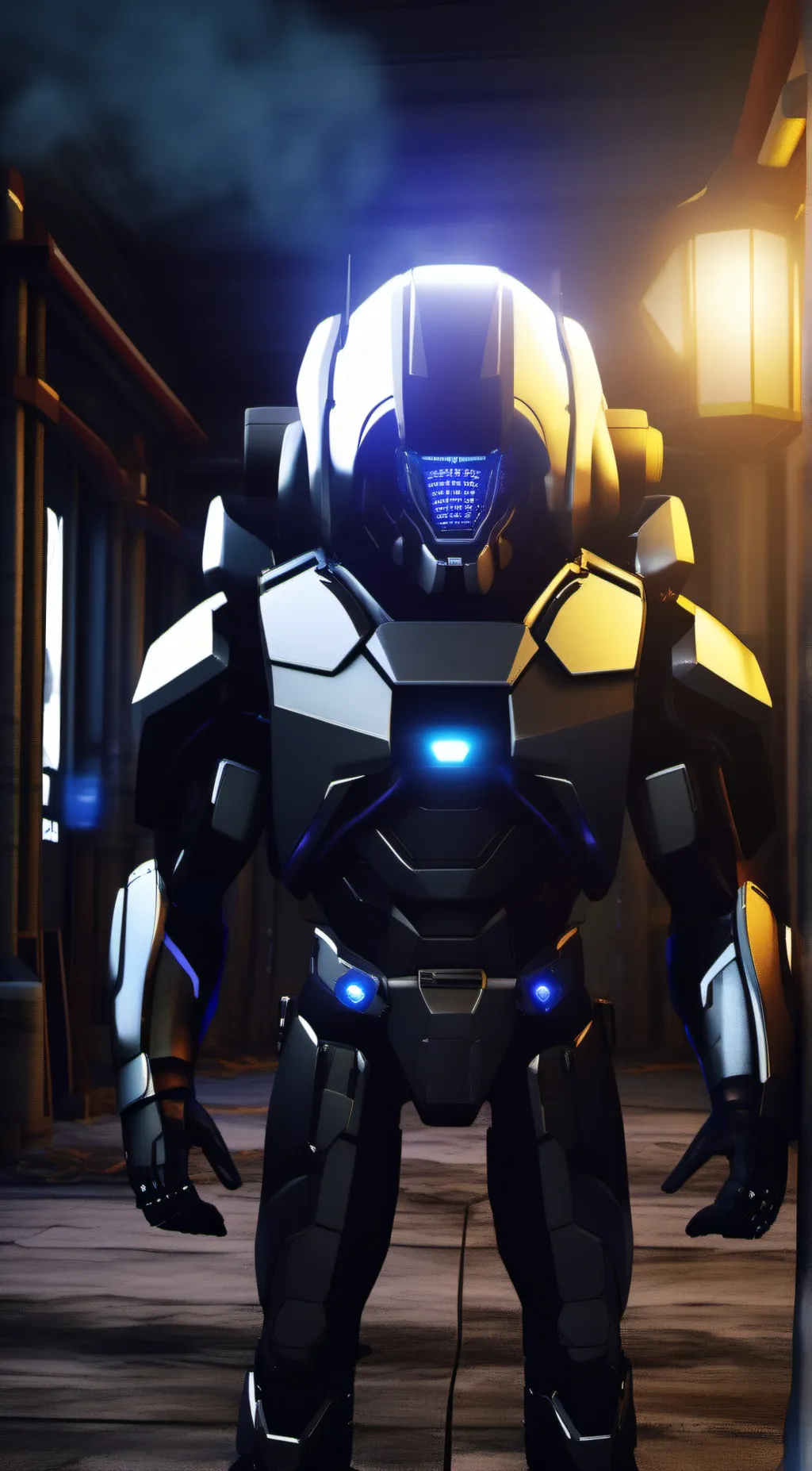 ai character: tv man background