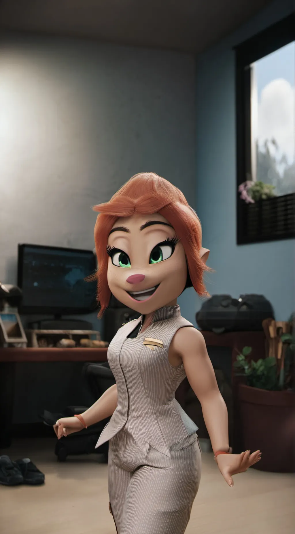 ai character: Diane foxington background