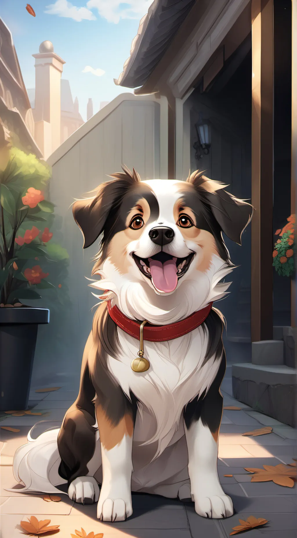 ai character: Flower background