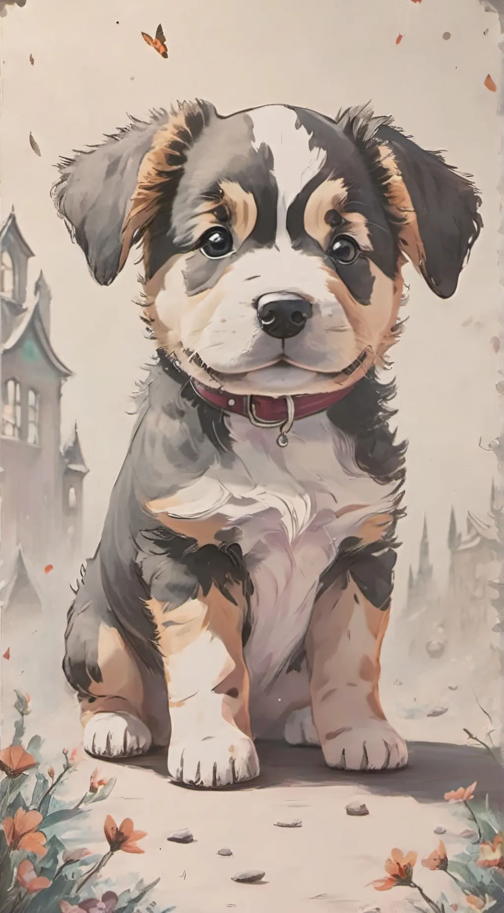ai character: Puppy/vanilla background