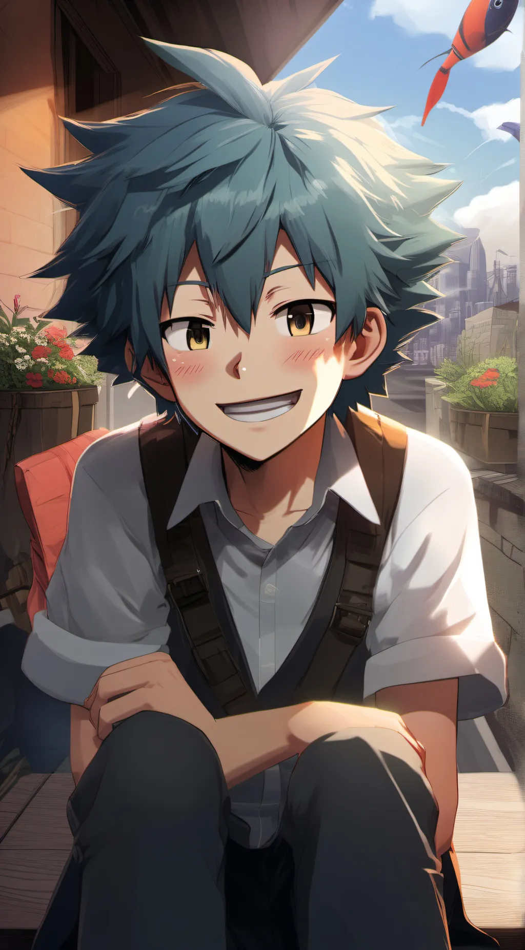 ai character: bakugo  background