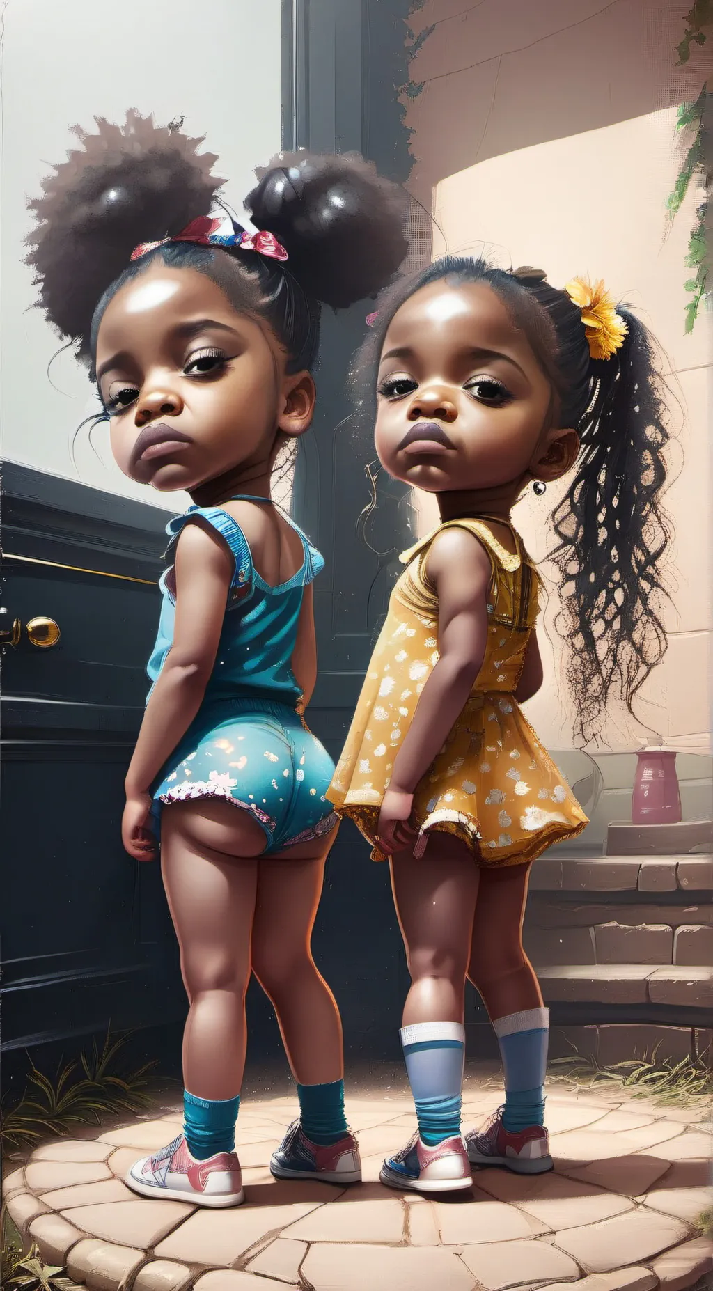 ai character: Makayla and Kiya  background