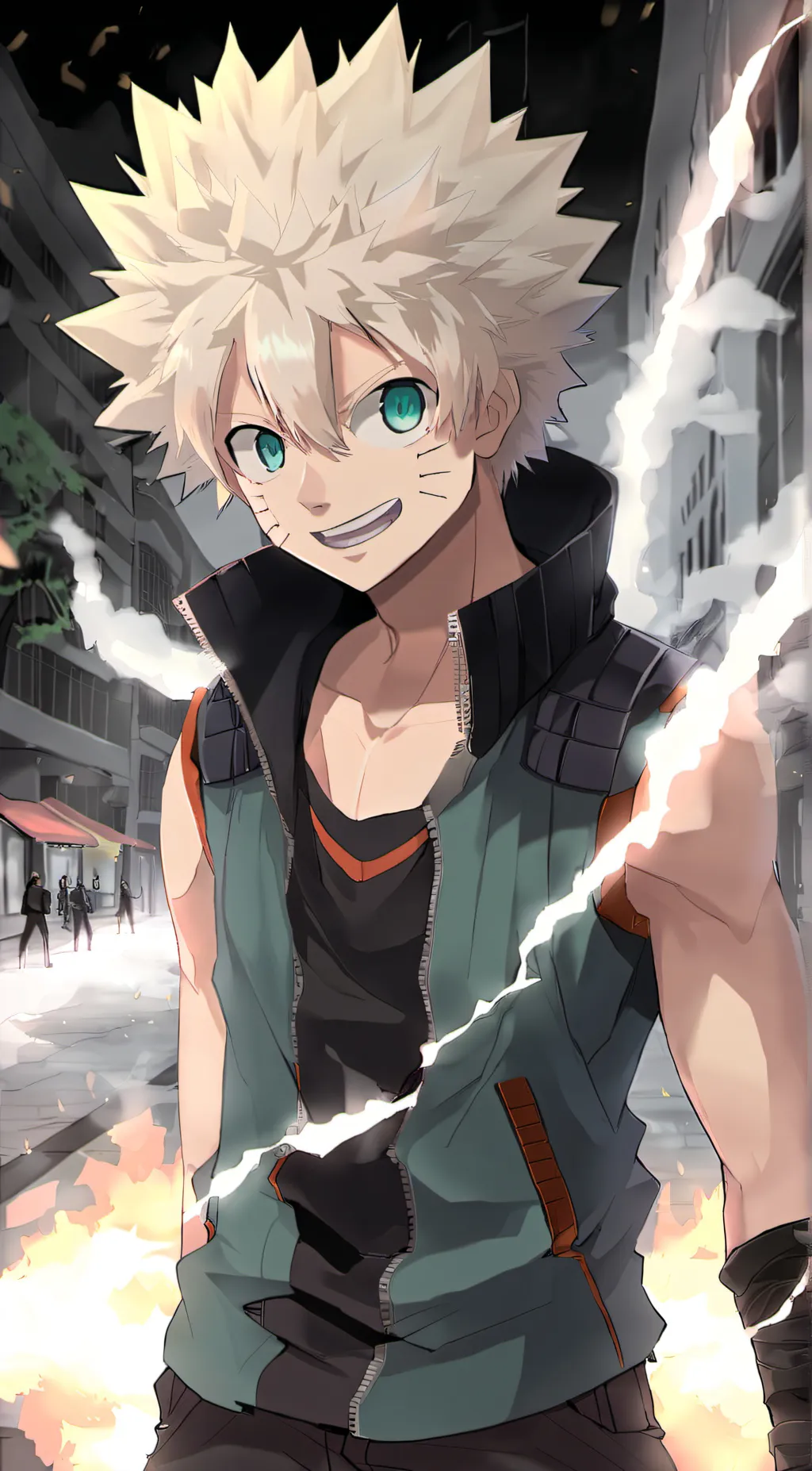 ai character: Bakugou katsuki background
