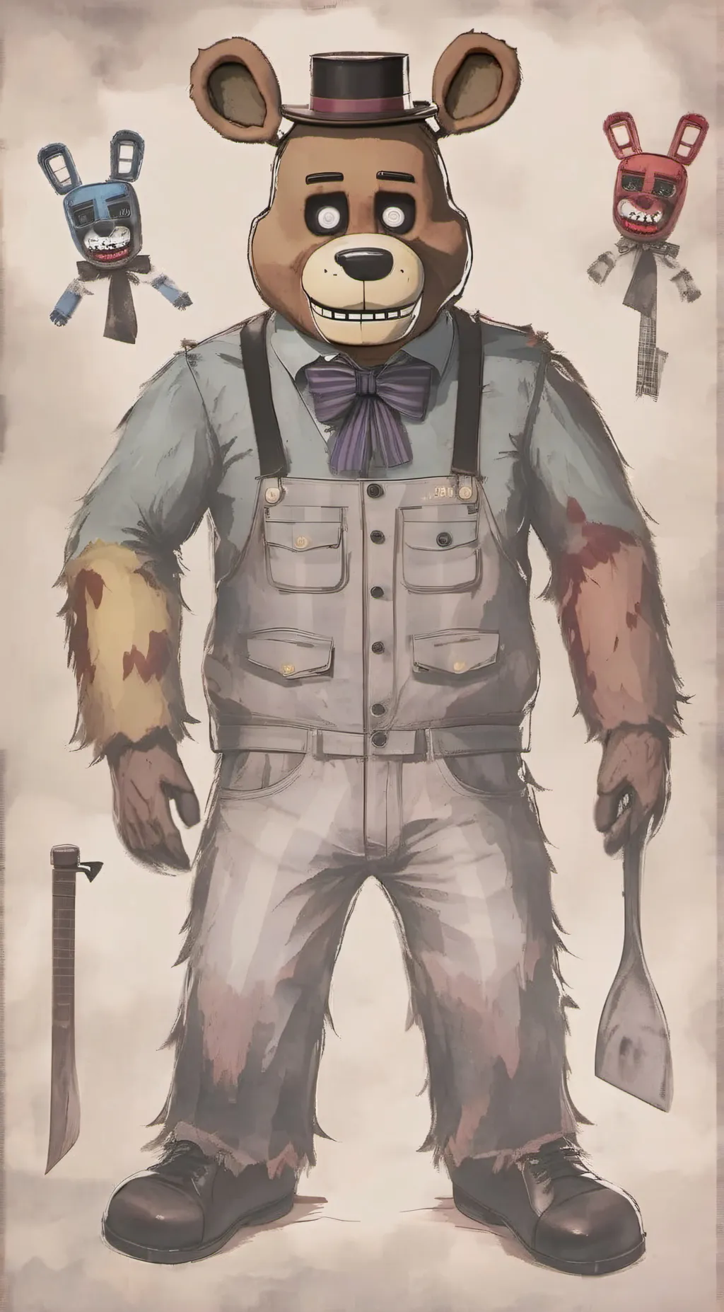 ai character: Fred bear background